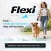 Поводок-рулетка для собак Flexi Black Design Tape M, 5 м, до 25 кг, чёрная
