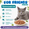 For Friends Fresh Gravy влажный корм для кошек с курицей и уткой, 85 г