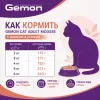 Gemon Cat Adult Mousse влажный корм-мусс для взрослых кошек с лососем и курицей, 85 г