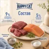 Minkas DUO влажный корм-паштет для кошек с говядиной и лососем, 100 г