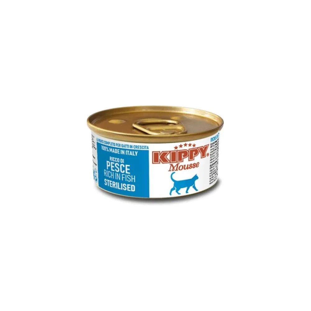 Kippy влажный корм Mousse Sterilised Fish для стерилизованных кошек с рыбой 85 г