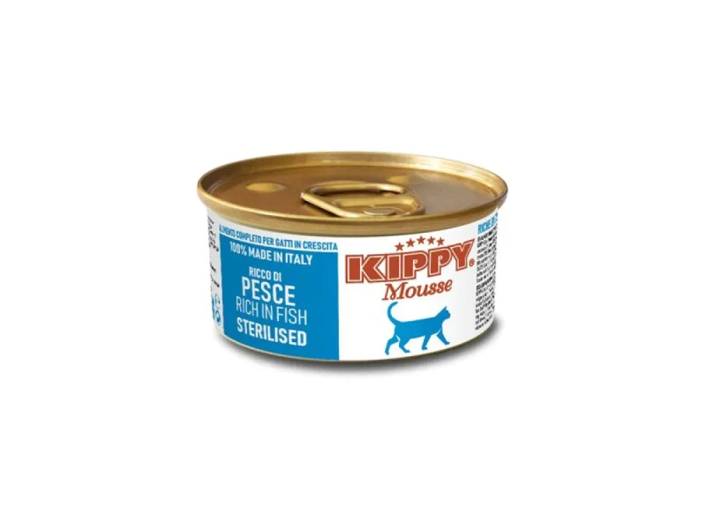 Kippy влажный корм Mousse Sterilised Fish для стерилизованных кошек с рыбой 85 г