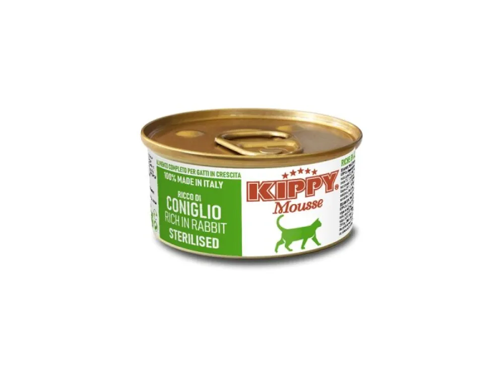 Kippy влажный корм Mousse Sterilised Rabbit для стерилизованных кошек с кроликом 85 г