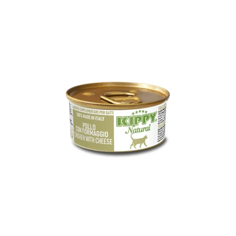 Kippy влажный корм Natural Chicken Cheese для взрослых кошек с курицей и сыром 70 г