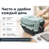 M.P.Bergamo Gipsy Eco S — переноска с металлической дверцей, светло-голубая, 46×31×32 см