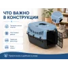 M.P.Bergamo Gipsy Eco S — переноска с пластиковой дверцей, светло-голубая, 46×31×32 см