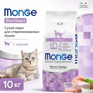 Monge Cat Daily Line Sterilised сухой корм для стерилизованных кошек с курицей, 10 кг