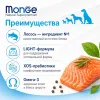 Monge Natural Superpremium All Breeds Adult Light Salmon & Rice сухой корм с лососем и рисом для взрослых собак, 12 кг