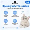 Mr.Kranch Мордочка кошки 250 мл, голубая — керамическая миска для кошек