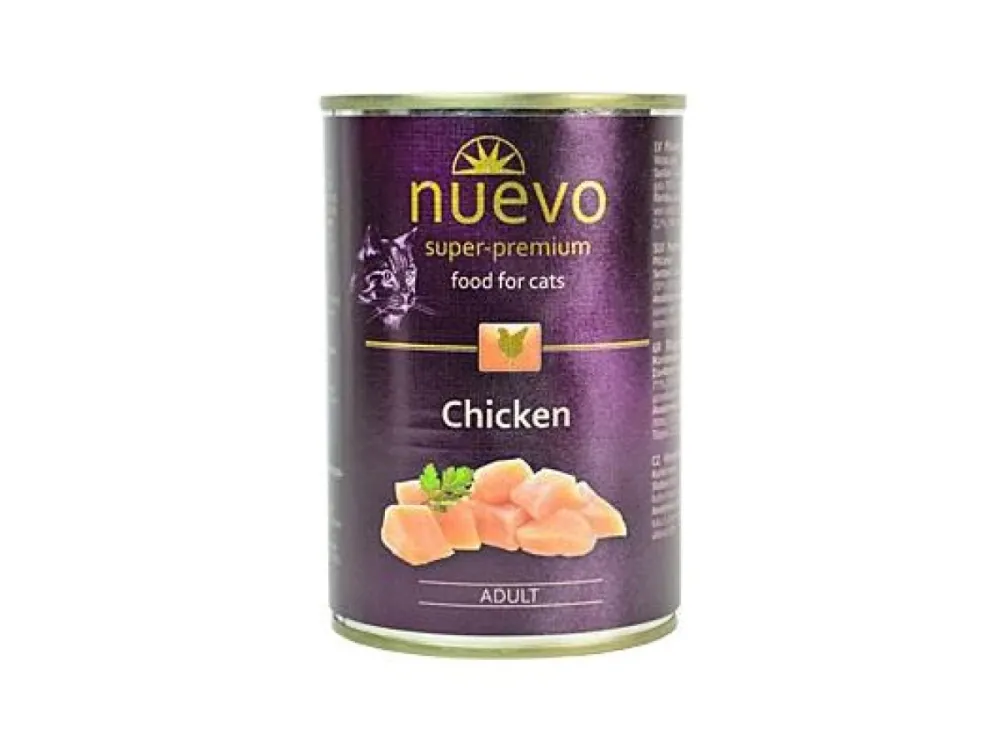 Nuevo влажный корм Adult Chicken для взрослых кошек с курицей 400 г