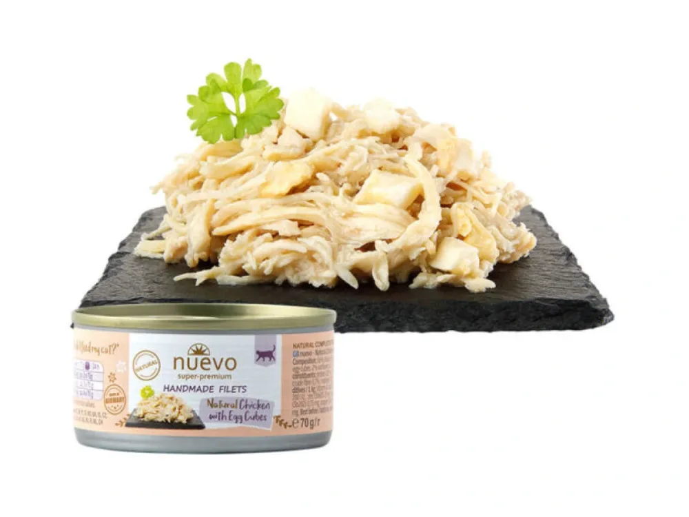 Nuevo влажный корм Handmade Natural Chicken and Egg для взрослых кошек с куриным филе и яйцом 70 г