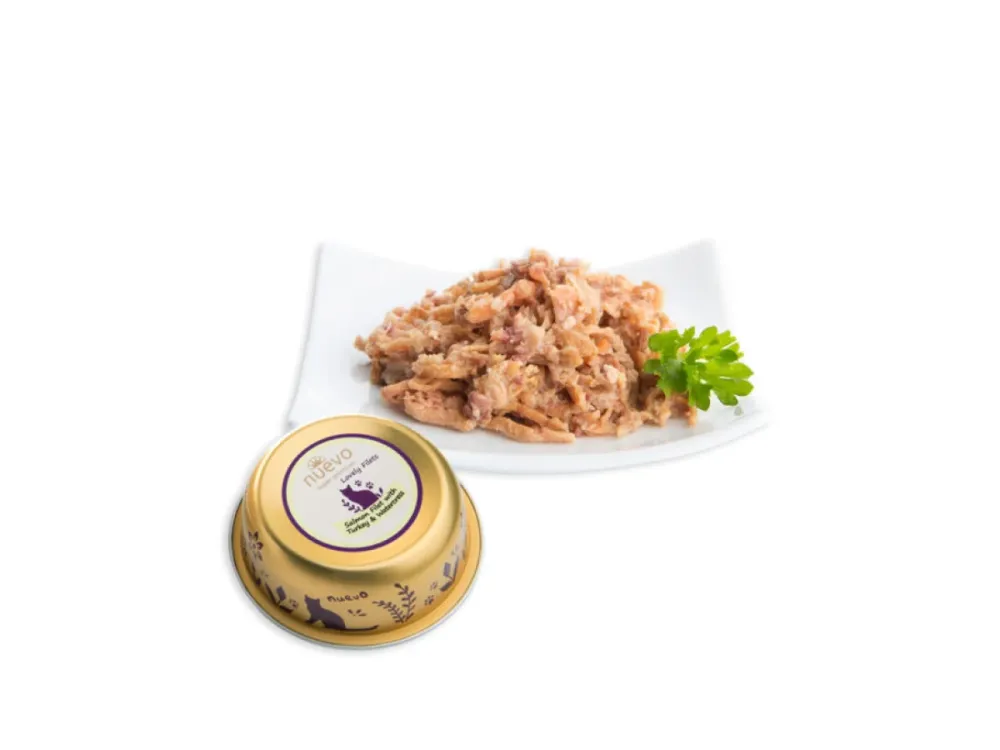 Nuevo влажный корм LovelyFilets Tasty Salmon Turkey and Watercress для взрослых кошек с филе лосося индейкой и кресс салатом 85 г