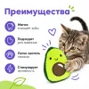 Petstages Dental Авокадо игрушка с кошачьей мятой для чистки зубов кошек, 8 см