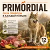 Primordial Grain Free Adult Dog беззерновой корм для взрослых собак с олениной и индейкой, 12 кг