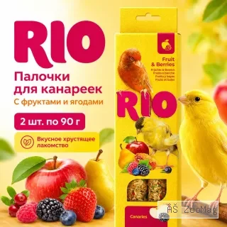 RIO Палочки для канареек с фруктами и ягодами 2×90 г — лакомство для птиц
