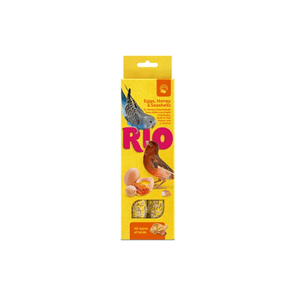 RIO палочки с яйцом ракушечником и мёдом для птиц 2 по 40 г
