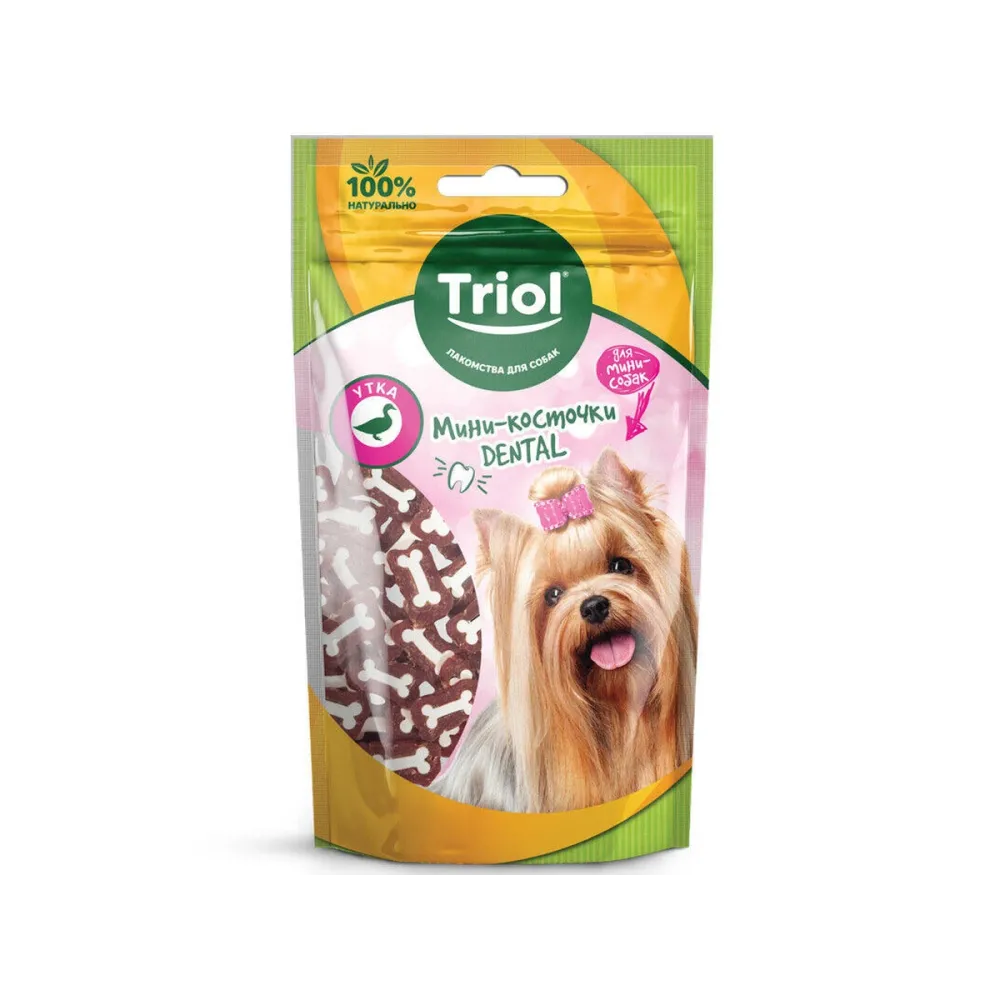 Triol Мини-косточки DENTAL из утки для мини-собак, 50 г