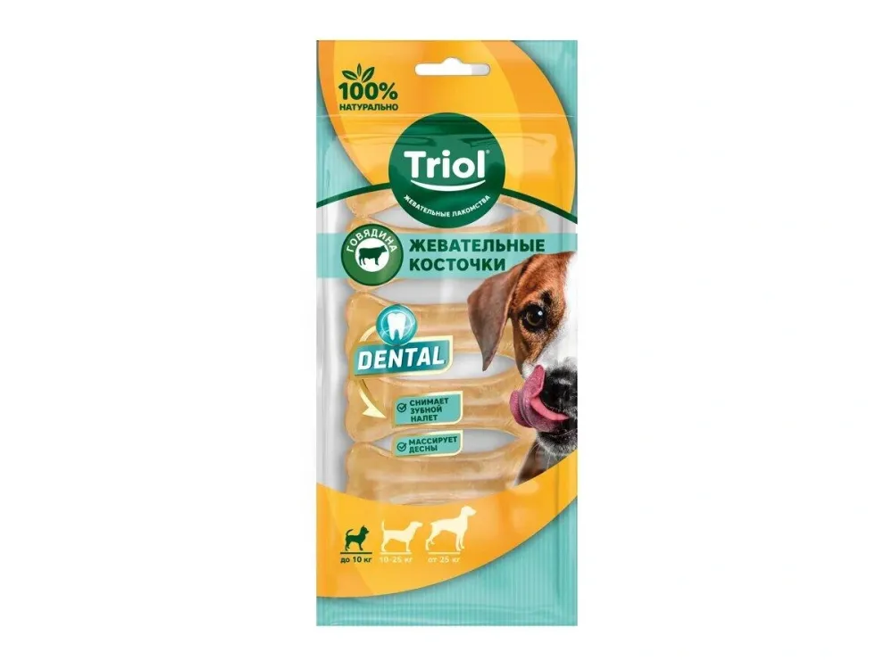 Triol жевательные косточки DENTAL для собак, 5 см, 6 шт.