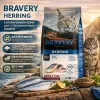 BRAVERY Adult Cat Herring беззерновой сухой корм с сельдью для взрослых кошек, 7 кг