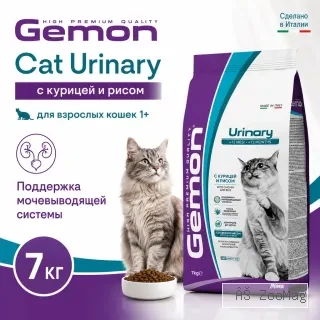 Gemon Cat Urinary сухой корм для взрослых кошек с курицей и рисом, 7 кг