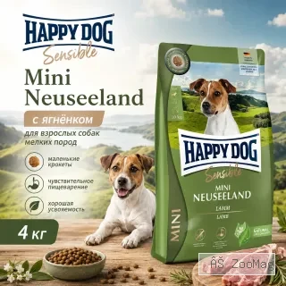 Happy Dog Mini Ireland сухой корм для собак мелких пород с лососем и кроликом, 4 кг