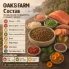 OAK'S FARM сухой беззерновой корм с лососем и крилем для стерилизованных кошек, супер-премиум, 400 г