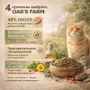 OAK'S FARM сухой беззерновой корм с лососем для взрослых кошек, супер-премиум, 400 г