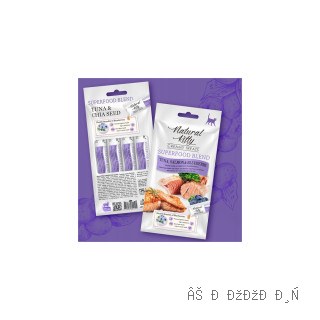 Natural Kitty Creamy Treats крем-суп с тунцом, лососем и черникой для кошек, 4×12 г