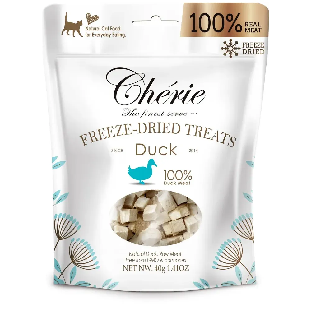 Сублимированное лакомство для кошек Pettric Cherie с уткой, 40 г | 100% утиная грудка | Монокомпонентное, натуральное 🦆🐱