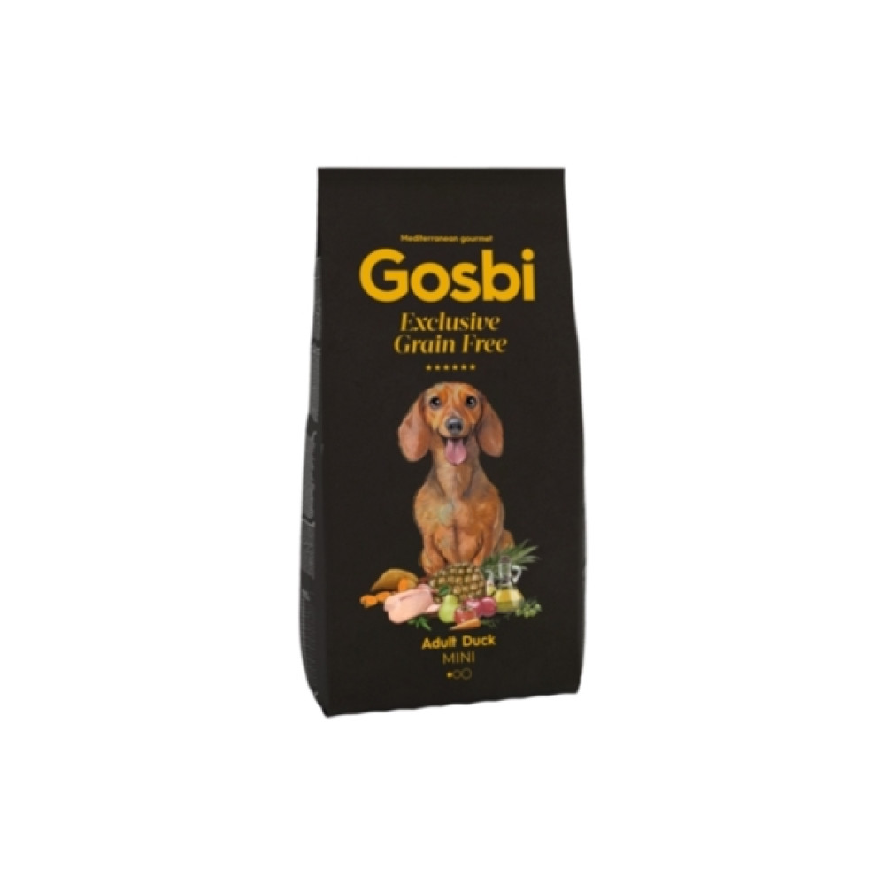 Gosbi Exclusive GF Adult Mini корм для собак миниатюрных пород утка беззерновой гипоаллергенный холистик 7 кг