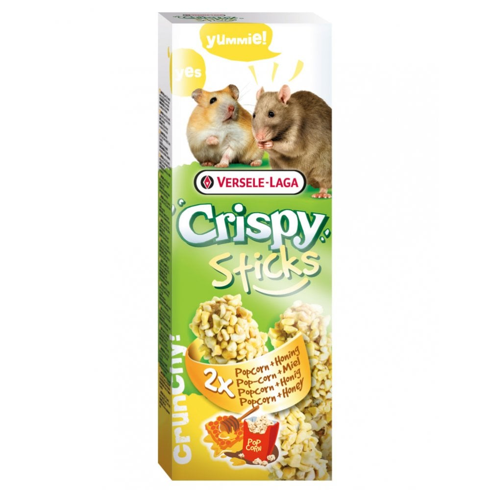Versele-Laga Crispy Sticks с попкорном и мёдом лакомство для хомяков и крыс, 100 г