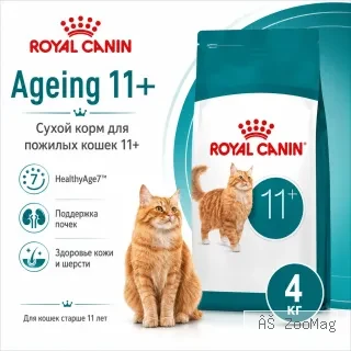 Royal Canin Ageing 11+ сухой корм для пожилых кошек старше 11 лет, 4 кг