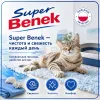 Super Benek Compact Ocean Breeze мелкий бентонитовый комкующийся наполнитель для кошек, 10 л / 8,4 кг