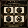 Ошейник Каскад Classic / Двойной кожаный для кошек, щенков и собак мелких пород, 12 мм, 24–28 см