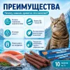 Мнямс Лакомые палочки с лососем и форелью для взрослых кошек, 10 × 5 г
