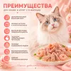 Мнямс На каждый день влажный корм для кошек и котят с тунцом и креветками в желе, 80 г