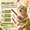 Мнямс Лакомые палочки с цыплёнком и уткой для кошек и котят, 10 × 5 г