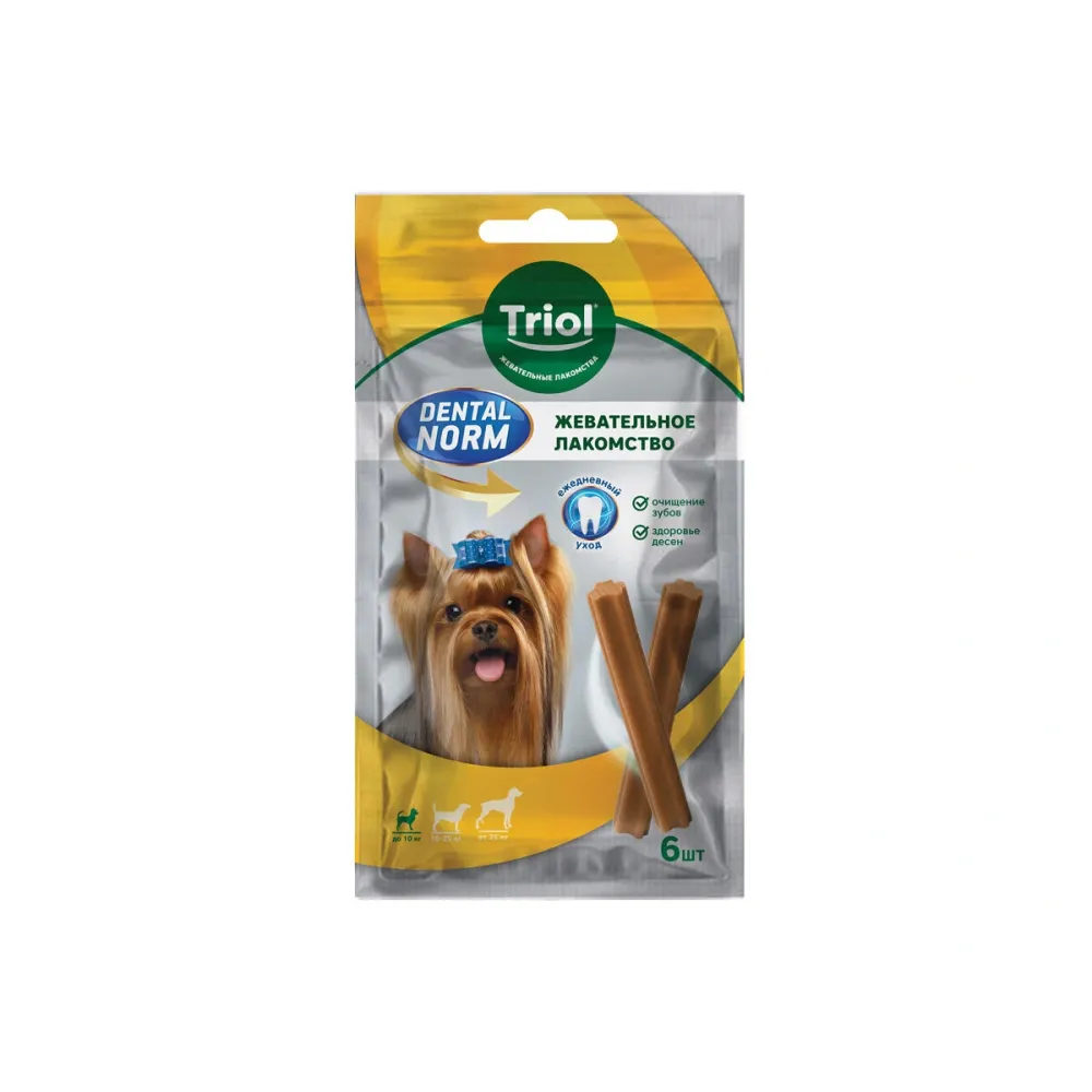 Triol жевательные палочки DENTAL NORM для собак мелких пород, 90 г, 6 шт.