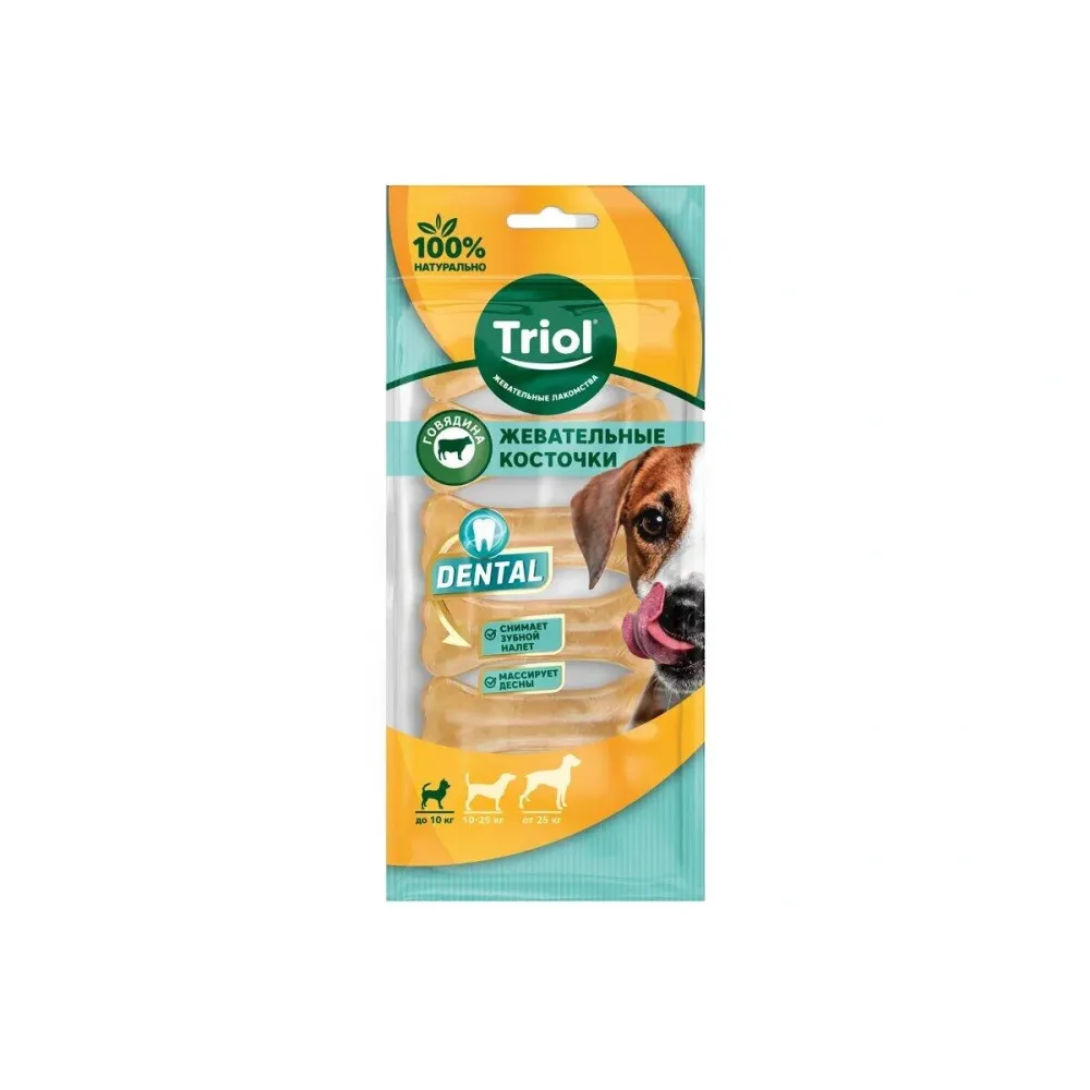Triol жевательные косточки DENTAL для собак, 5 см, 6 шт.