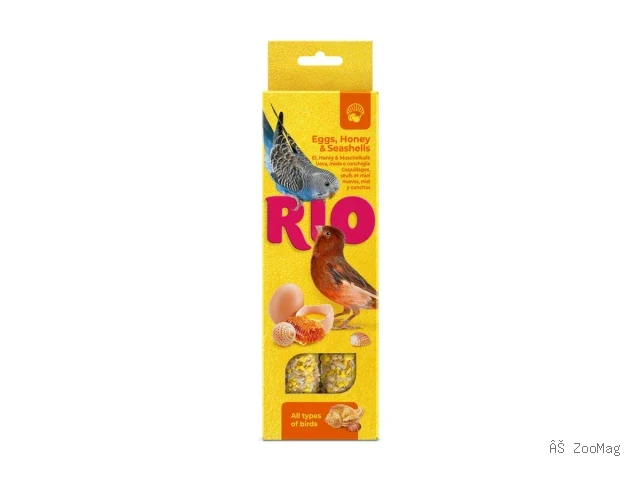 RIO палочки с яйцом ракушечником и мёдом для птиц 2 по 40 г
