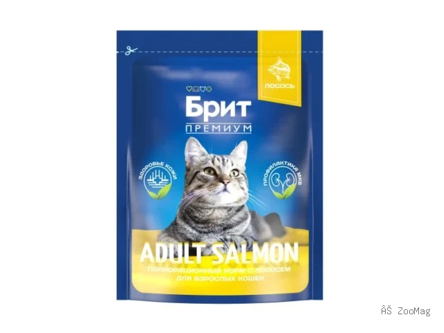 Brit Premium сухой корм Adult Salmon с лососем для взрослых кошек 400 г