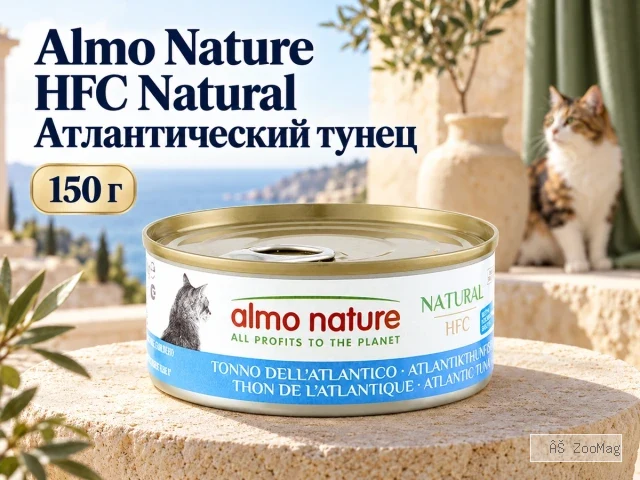 Almo Nature HFC Natural «Атлантический тунец» влажный корм для взрослых кошек, 150 г