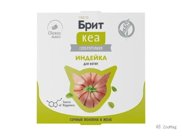 Brit Care влажный корм Волокна в желе для котят с индейкой 75 г