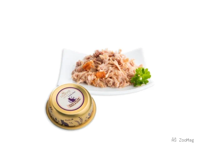 Nuevo влажный корм LovelyFilets Finest Chicken Salmon and Carrots для взрослых кошек с куриным филе лососем и морковью 85 г