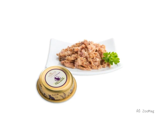 Nuevo влажный корм LovelyFilets Tasty Salmon Turkey and Watercress для взрослых кошек с филе лосося индейкой и кресс салатом 85 г