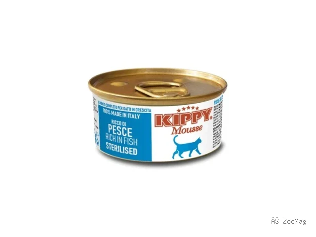 Kippy влажный корм Mousse Sterilised Fish для стерилизованных кошек с рыбой 85 г