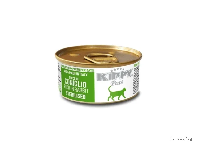 Kippy влажный корм Pate Sterilised Rabbit для стерилизованных кошек с кроликом 85 г