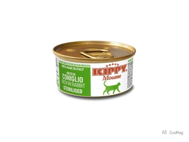Kippy влажный корм Mousse Sterilised Rabbit для стерилизованных кошек с кроликом 85 г