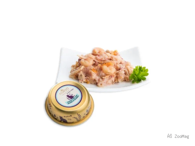 Nuevo влажный корм LovelyFilets Tender Chicken Shrimps and Dandelion для взрослых кошек с куриным филе креветками и одуванчиком 85 г