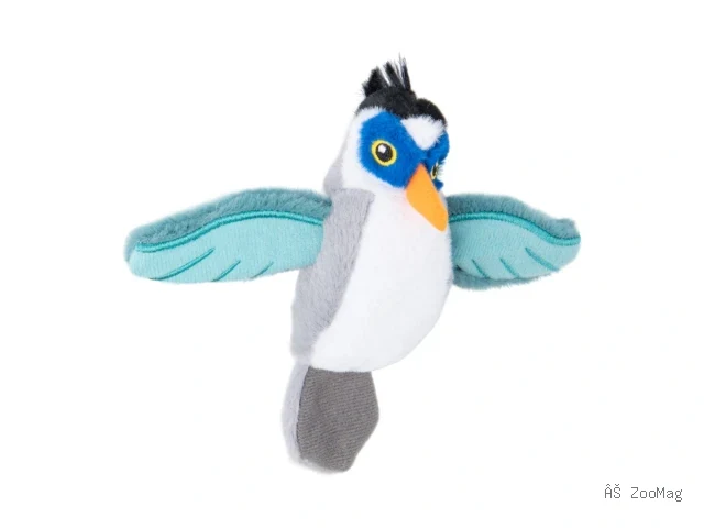 Mr.Kranch игрушка Птичка для кошек с кошачьей мятой, серая, 7,5 см